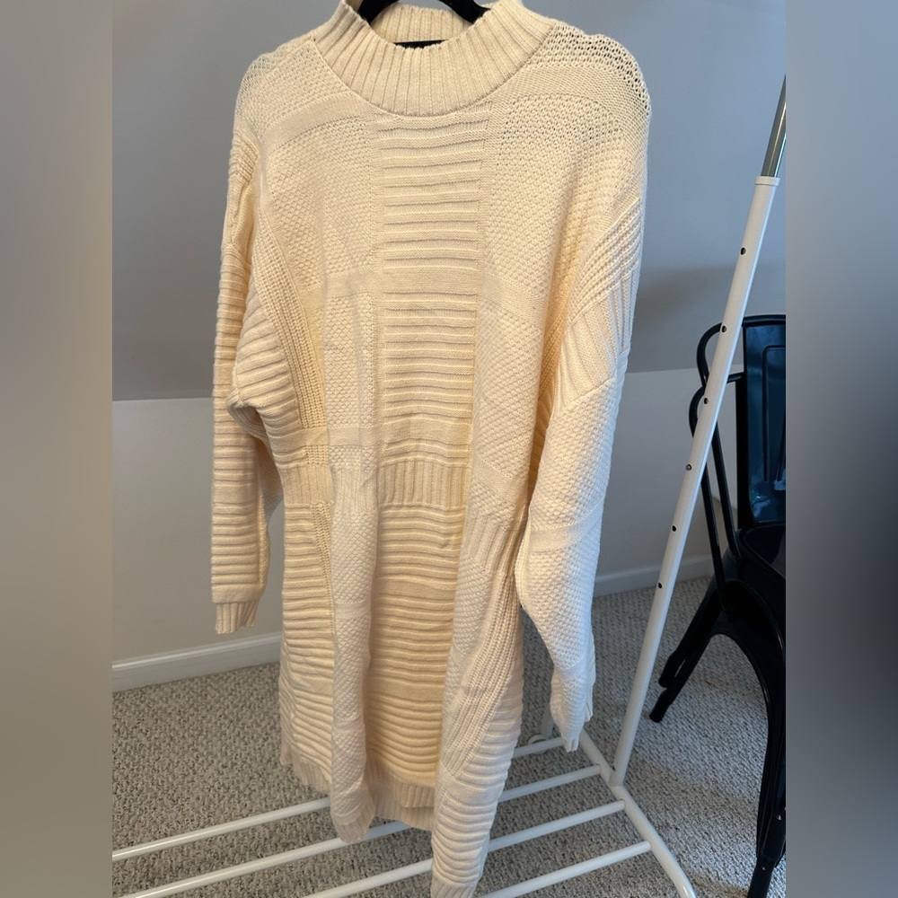 Eloquii Sweater Dress with Cutout Back Detail
